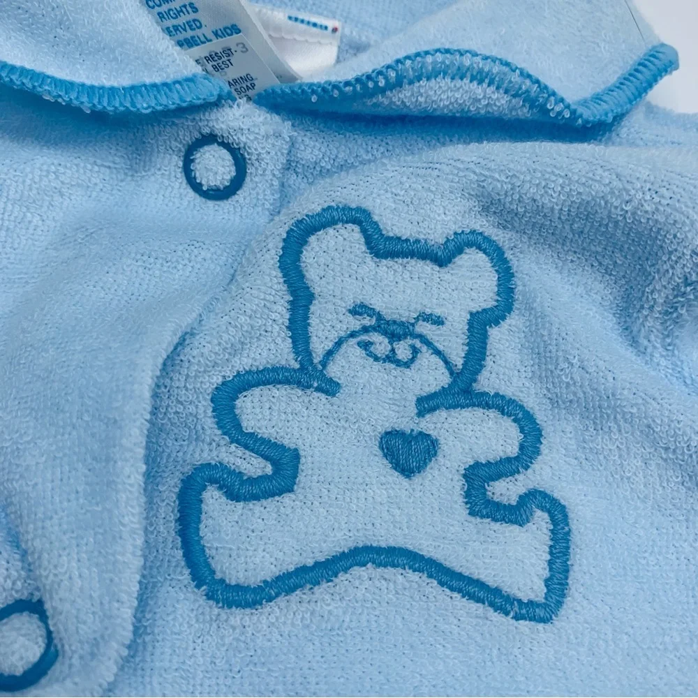 Vintage 1986 Campbell Kids by Carter's TerryCloth Footie Pajamas Small to 11lbs